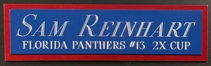 SAM REINHART PANTHERS NAMEPLATE FOR AUTOGRAPHED Signed STICK-PUCK-JERSEY-PHOTO - Picture 1 of 4
