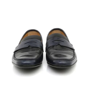 Hermes Men's Two-Tone Loafers Blue Black Shoes 270 56252134 - Picture 1 of 10