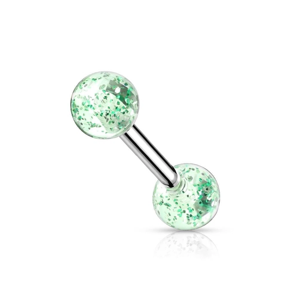 Piercing Cartilagine Trago Palline Con Paillettes - Immagine 1 di 1
