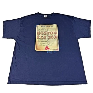 Boston Red Sox 2004 Line-Up Card 2XL T-Shirt Championship Lineup Fenway Park - Picture 1 of 24
