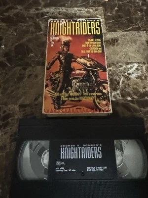 USED, AS IS, NOT TESTED, Knightriders VHS George Romero Action Media OOP HTF  - Image 1 of 4
