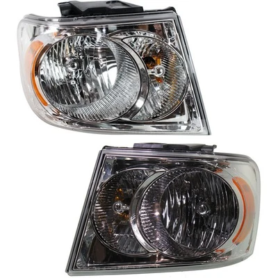 Headlight Set For 07-09 Dodge Durango Left and Right Chrome Housing 2Pc Foto 1 de 4