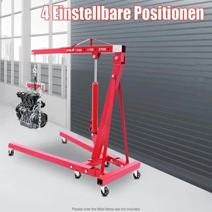Motorheber 2000KG Werkstattkran Motorkran klappbar mit 4 Einstellbare Positionen - Bild 1 von 22