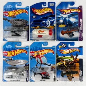 Hot Wheels Placas de Avión - Helicóptero - Dirigible - Lote de 6 Naves Espaciales NUEVO Paquete - Imagen 1 de 13