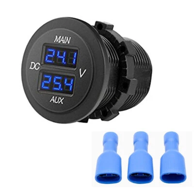 DC 12V-24V Auto Dual Voltmeter Digitalanzeige Volt Digital Spannung LED Anzeige - Bild 1 von 4