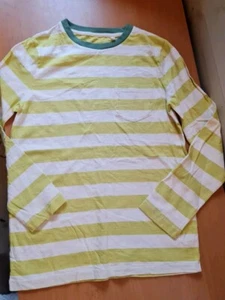 MINI BODEN Boys YELLOW STRIPES LONG SLEEVE T-shirt AGE 9-10 YEARS BRAND NEW  - Picture 1 of 5