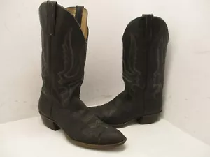Anderson Bean Boot Co. Schwarz Leder Cowboystiefel Herren Größe 10 D Stil 1364C USA - Bild 1 von 11