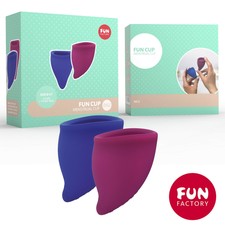 Coppette mestruali Fun Factory Fun Cup Size B Menstrual Cup Grape & Ultramarine