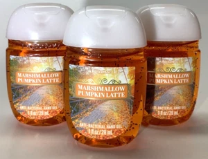 3 Bath & Body Works Marshmallow Pumpkin Latte Hand Gel Sanitizer NWT - Picture 1 of 3