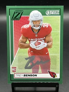 2024 Panini Zenith Trey Benson #193 Rookie 2 Minute Drill Auto RC Bad Corner - Picture 1 of 2
