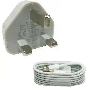 100% Genuine CE charger plug & Data Cable For Apple IPhone 5 6 7 8 X XR 11 12 SE - Picture 1 of 15