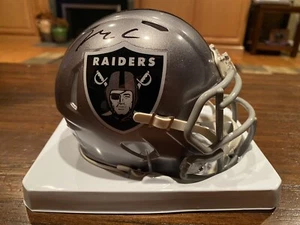 Maxx Crosby Autographed Las Vegas Raiders Flash Mini Helmet Fanatics Authentic - Picture 1 of 8