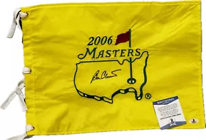 Ben Crenshaw ""2x Masters Champion"" Bandiera Masters Firmata Autografata BAS Beckett - Foto 1 di 4