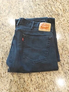 Levi's 505 Herren Jeans Gr. 38x32 (gemessen 37x31) Vintage Straight Schwarz Denim - Bild 1 von 16