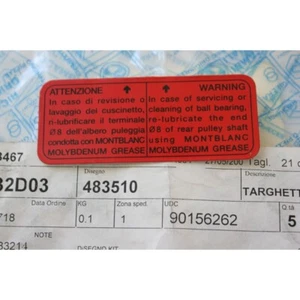 Transmission case warning decal Piaggio Liberty 4T 50 - Picture 1 of 2