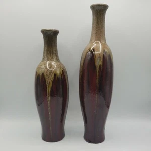 Flower Jar Set of 2 Small & Taller Vase Contemporaneous Stylish Finished VS05 - Picture 1 of 12