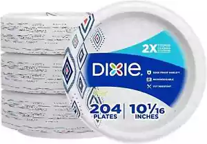 Disposable Paper Plates Recyclable Everyday Plates Dinner Size 10" Bulk 204 Pack - Picture 1 of 5