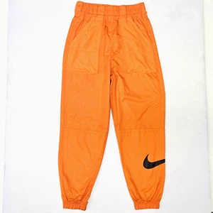 Nike Women's Jogger Pants Woven Swoosh Orange Cargo High Waist Pants Size XS - Picture 1 of 7