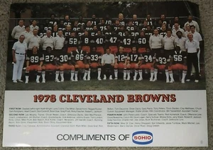 1978 CLEVELAND BROWNS 9x12 TEAM PHOTO Sponsored by Sohio (BP) - Picture 1 of 1
