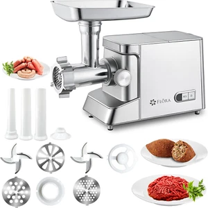 Flora Meat Grinder Mincer Electric Machine with Sausage Stuffer and Kibbe Mak... - Picture 1 of 12