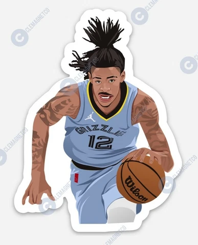 Ja Morant MAGNET - Memphis Grizzlies NBA Murray State Slam Dunk Cover