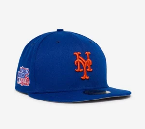 Cappello New York Mets New Era 59Fifty 1986 toppa laterale grigio fondo aderente prezzo al dettaglio consigliato $45 - Foto 1 di 4