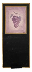 Chalkboard with 8" x 10" picture of grapes for notes, appts., or menus 24" tall - Picture 1 of 7