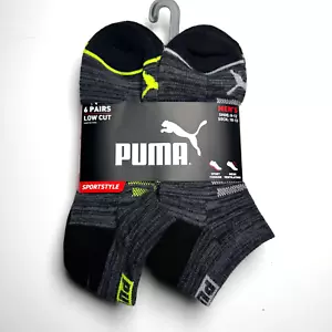 PUMA Hombres 6 Pares Corte Bajo Estilo Deportivo Calcetines Zapato Talla 8-12 Negro Tinte Espacial - Imagen 1 de 6