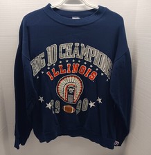VTN 1990 Illinois Fighting Illini Big 10 Champion Sweatshirt By Logo 7 - Adult L