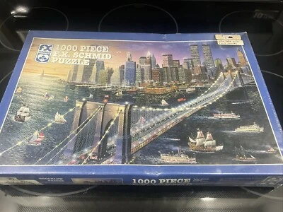 Rare - 1998 F.X. Schmid Brooklyn Bridge 1000 pc Puzzle - Brand New - Image 1 of 4