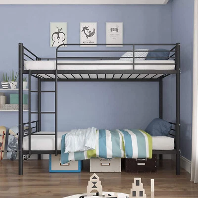 Metal Bunk Bed Heavy Duty Twin Over Twin Size Bed Frame Mattress Foundation US - Image 1 of 4