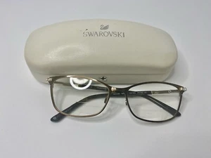 Swarovski Goldie SW5187 049 Brown & Gold Metal Eyeglasses Frame 54-16-135 READ - Picture 1 of 10
