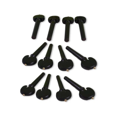 12pcs 4/4 Violin Peg Ebony Wood Inlay Violin Pegs Accessories for Violin Parts - Image 1 of 4