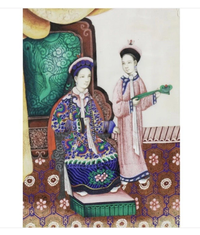 蓝色古董原创中国风绘画和卷轴| eBay