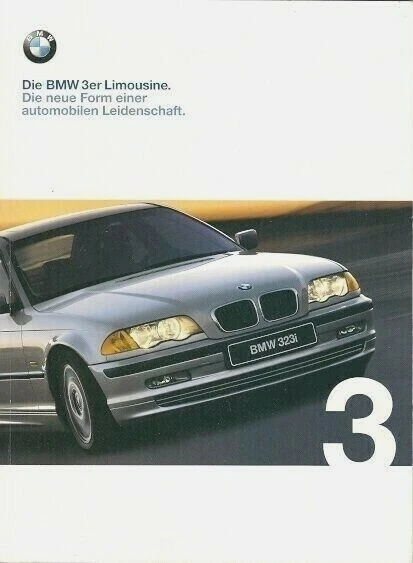 Folheto de vendas alemão BMW 3-Series Limousine E46 1999 316i 318i 320i 323i 328i 320d - Imagem 1 de 1