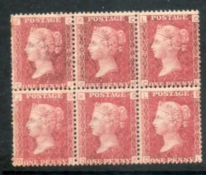 SG44, 1d Pfennig rote Platte 189, postfrisch Kat 570€++. Block mit 6 Briefmarken - Bild 1 von 2