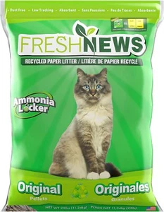 Fresh News Original Pellet Cat Litter, 25 lb Bag - Recycled Paper, Natural Odor - Picture 1 of 6