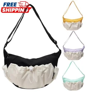 Canvas Crossbody Bag Cloud Design Cute Hobo Bag Mini Tote Handbag for Women - Picture 1 of 24