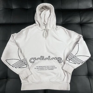 adidas Originals Trefoil Kangaroo Pocket Print Hoodie Sweatshirt Size Small - Picture 1 of 9