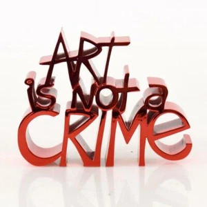 Mr. Brainwash Art is Not a Crime Hard Candy Red 2021 Sculpture HAND SIGNED COA - Picture 1 of 2