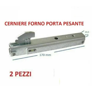 PAR DE BISAGRAS HORNO NARDI PUERTA 3 CRISTALES 17 X 23,5 CM PUERTA MUELLE - Imagen 1 de 2