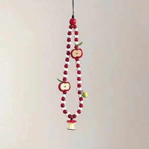 Cute Kawaii Charms Pendant White Red Mobile Phone Strap Gift - Photo 1/6