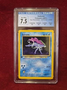 Graded CGC 7.5 Near Mint+ Pokemong TCG Suicune 1st Edition 27/64 Card - Picture 1 of 6