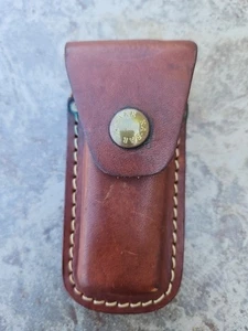 VTG KA-BAR Leather Folding Knife Sheath, for 4” Knives, gently used condition - Picture 1 of 4