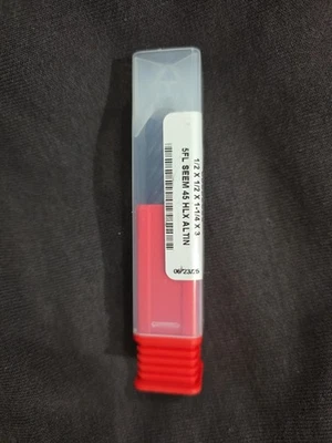 方端铣刀:1/2 英寸直径,1-1/4 英寸 LOC,5 长笛,实心硬质合金 — 第 1/3 张图片