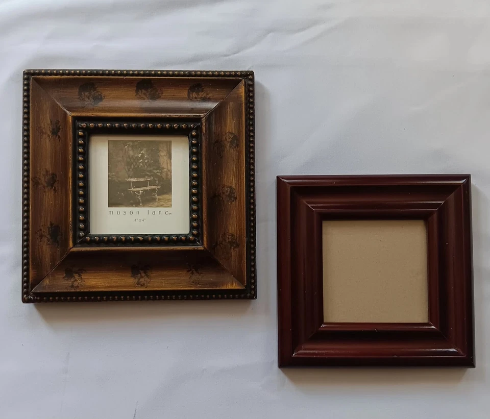 lote dos marcos de fotos cuadrados de madera maciza. 5x7 Foto 1 de 1
