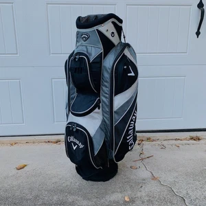 Cobra White Gray Golf Bag 14-way Dividers Rain Cover Lightweight - Picture 1 of 17