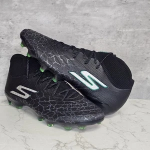 SKECHERS Mens Black SKX 1 Elite Football Boots FG UK 9 NEW - Picture 1 of 11
