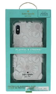 Kate Spade NY Case for iPhone XS / iPhone X Hollyhock Flowers Gems - Picture 1 of 4