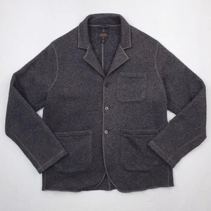 Allen Edmonds Jacket Mens XL Gray Wool Blend Knit Blazer Button Front Academia - Picture 1 of 21